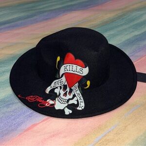 Ed Hardy Montana Style Wide-Brimmed Cowboy Hat